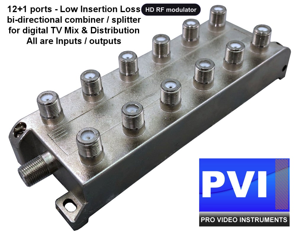 HD RF modulator coaxial combiner splitter for digital TV channel distribution multi modulator combining
