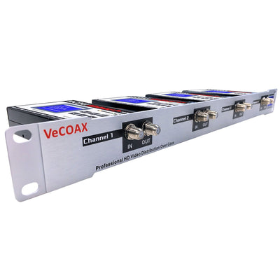 VeCOAX RACK-4 - Four Channel HDMI RF Modulator System (1RU Rack)