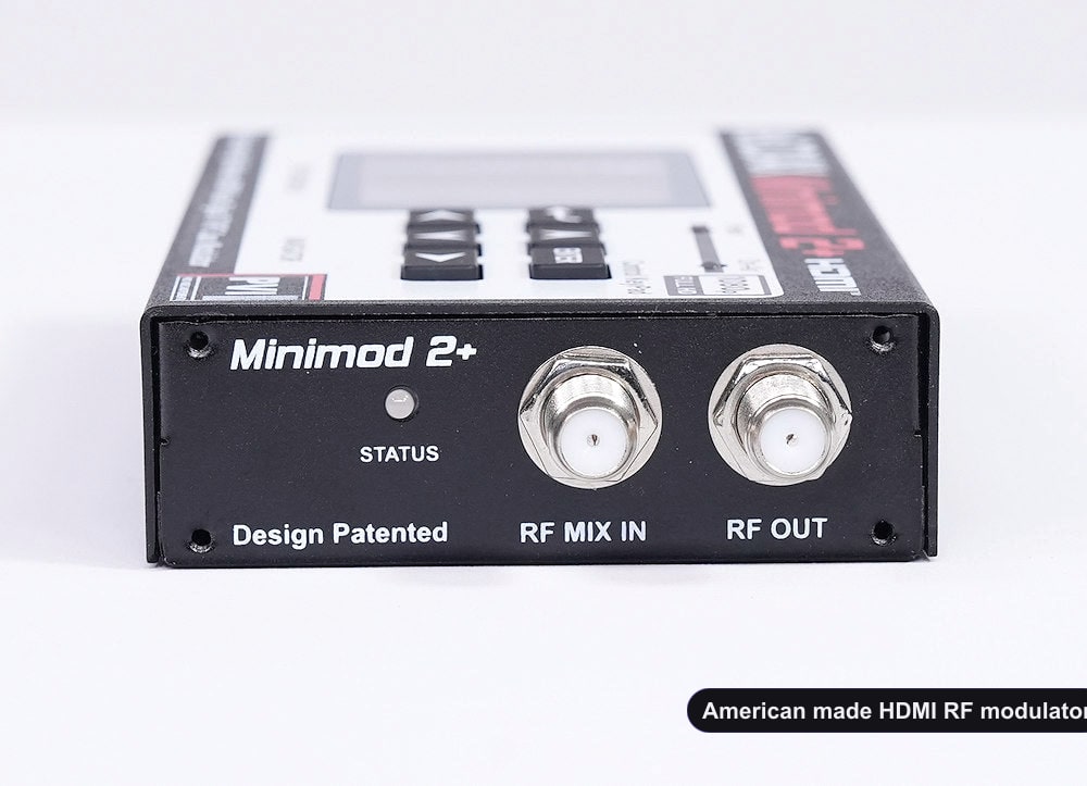 American made HDMI RF modulator coaxial RF output connector for TV distribution