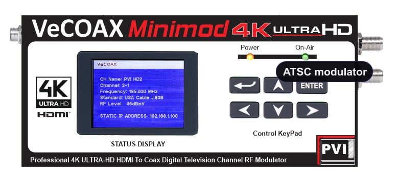MINIMOD-4K upgrade - full 4K ATSC modulator over coax