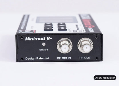 ATSC modulator coaxial RF output connector for TV distribution