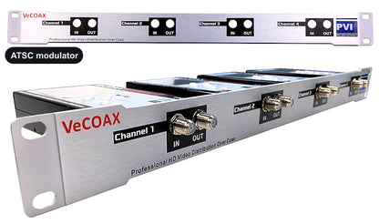 ATSC modulator rack mount 4 channels in single 1RU panel