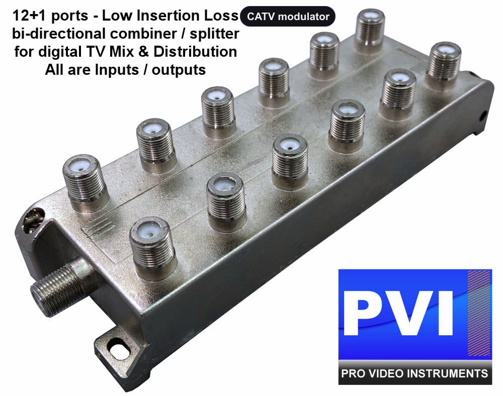 CATV modulator coaxial combiner splitter for digital TV channel distribution multi modulator combining