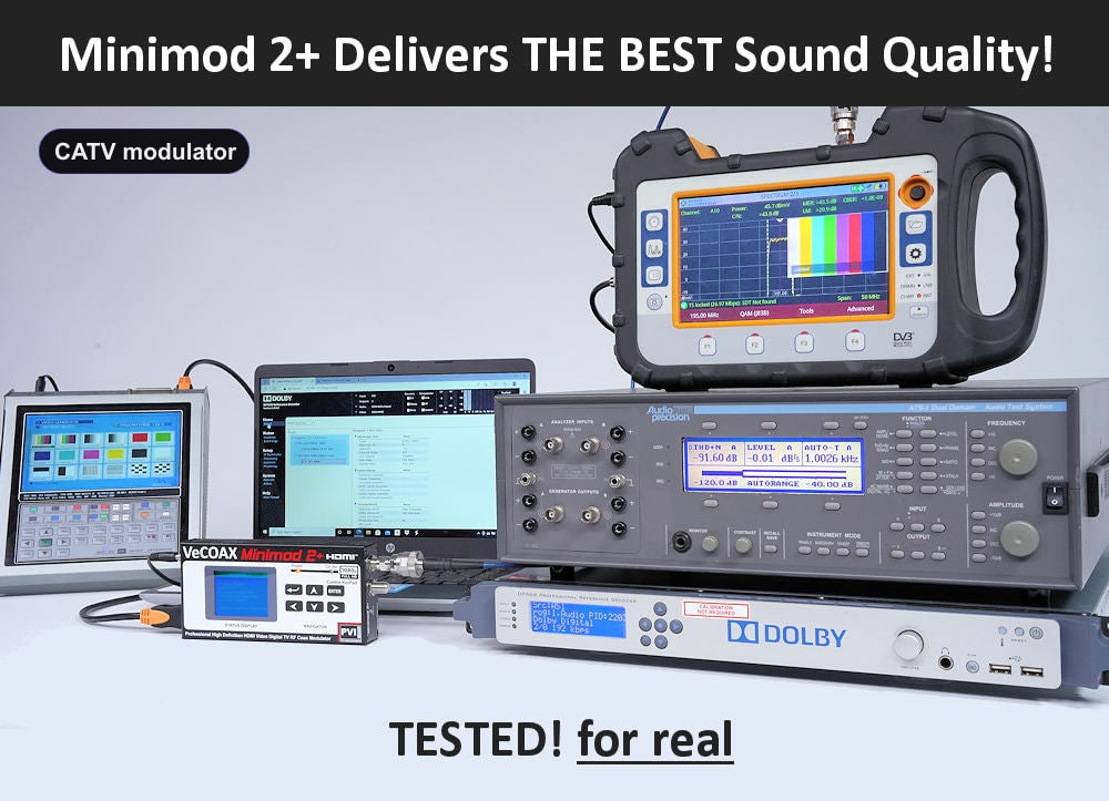 CATV modulator broadcast-grade Dolby Digital AC-3 audio test results