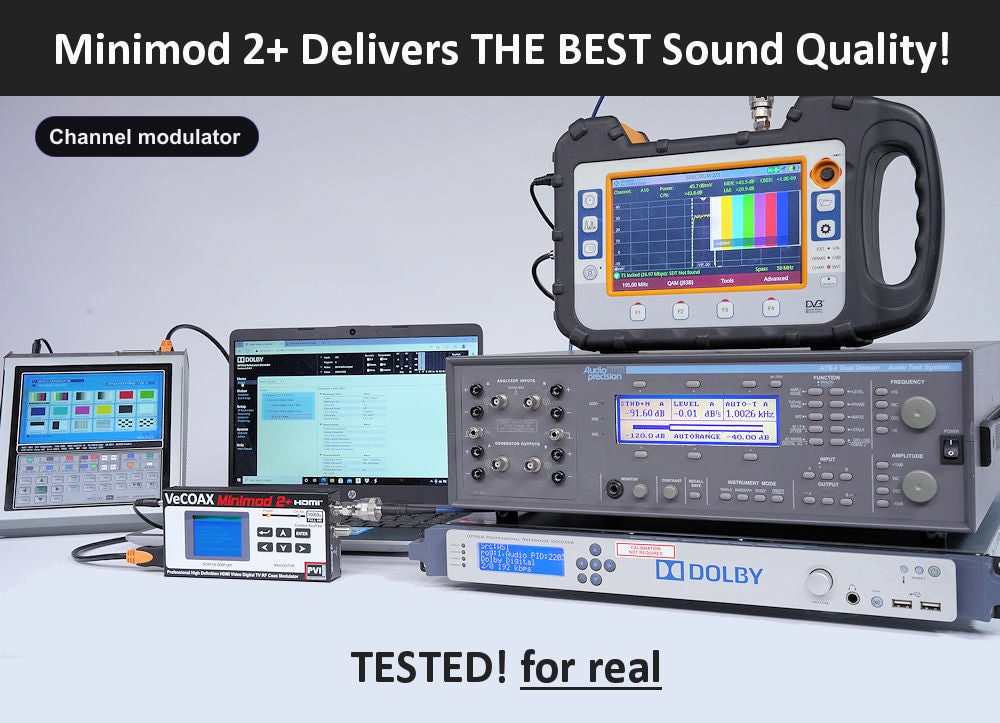 Channel modulator broadcast-grade Dolby Digital AC-3 audio test results