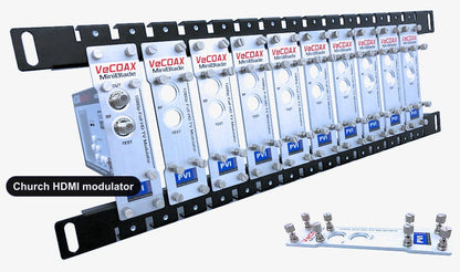 Church HDMI modulator blade rack kit mount 10 or more units in single rack space