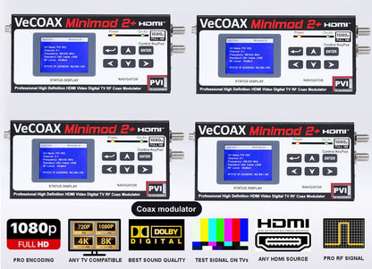 Coax modulator 4-pack bundle deal - four MINIMOD 2+ units
