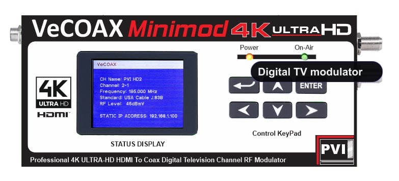 MINIMOD-4K upgrade - full 4K Digital TV modulator over coax