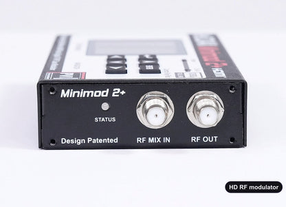 HD RF modulator coaxial RF output connector for TV distribution