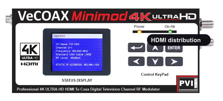 MINIMOD-4K upgrade - full 4K HDMI distribution over coax