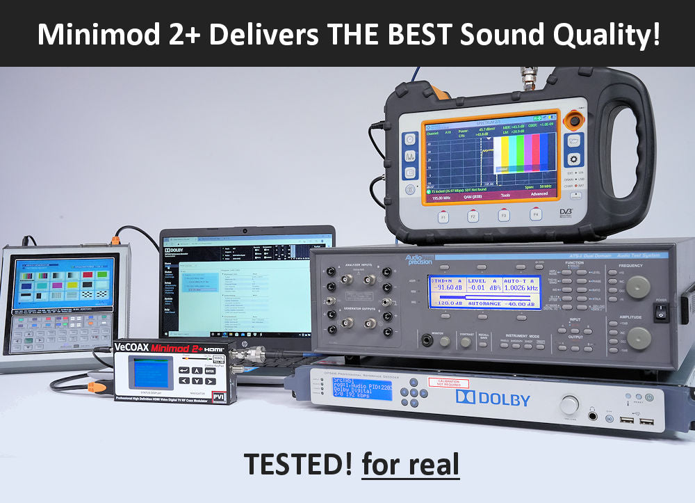 HDMI modulator broadcast-grade Dolby Digital AC-3 audio test results