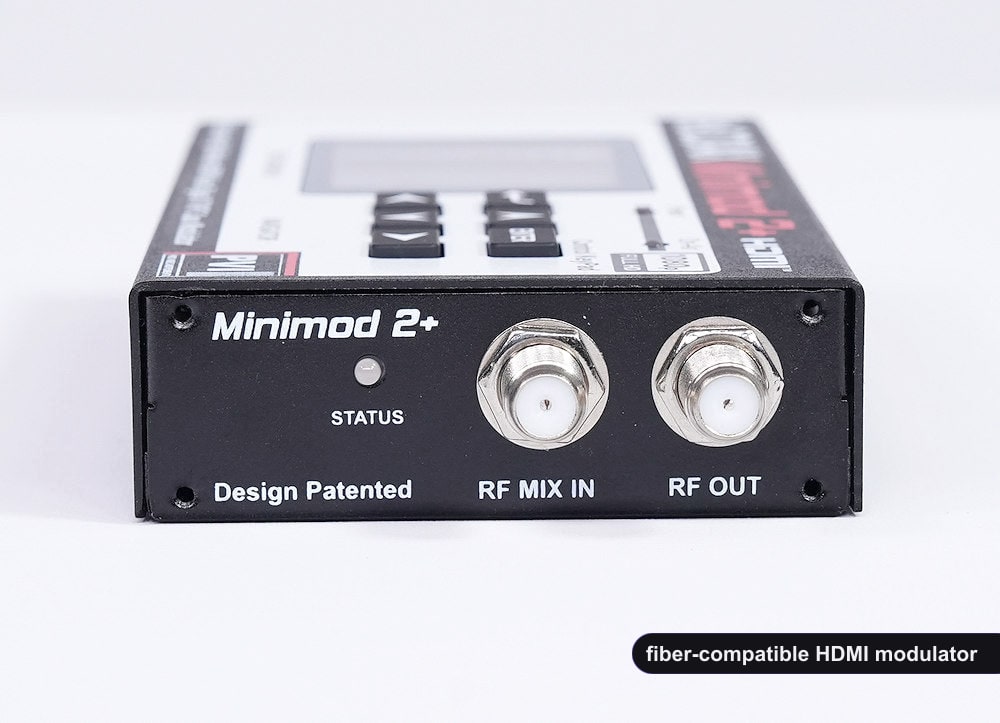 fiber-compatible HDMI modulator coaxial RF output connector for TV distribution