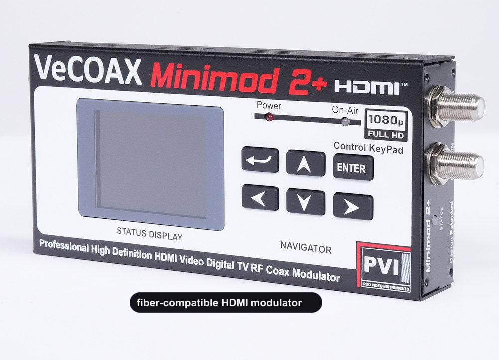 fiber-compatible HDMI modulator professional build quality right side ventilation