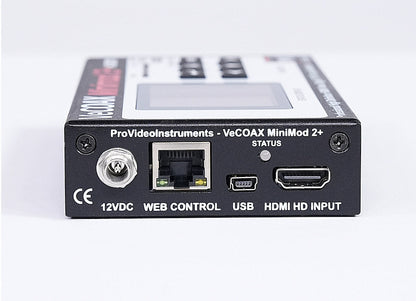 HDMI modulator rear panel HDMI input and Ethernet web control port