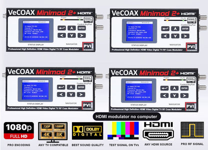 HDMI modulator no computer 4-pack bundle deal - four MINIMOD 2+ units