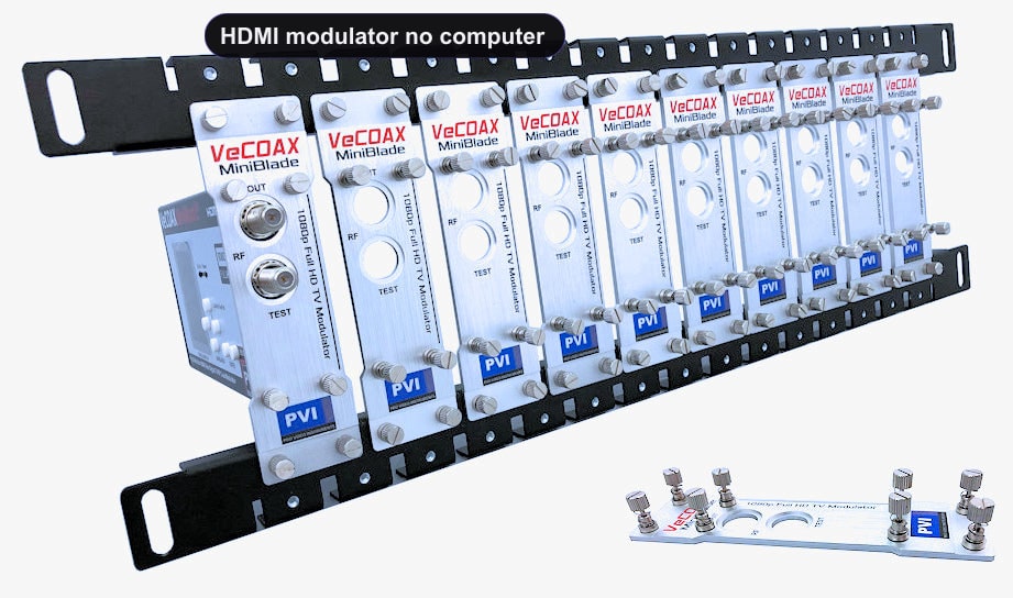 HDMI modulator no computer blade rack kit mount 10 or more units in single rack space