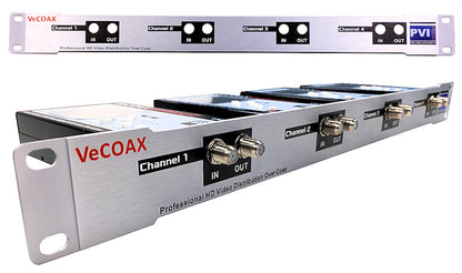 HDMI modulator rack mount 4 channels in single 1RU panel