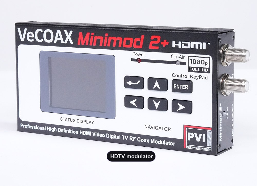 HDTV modulator professional build quality right side ventilation