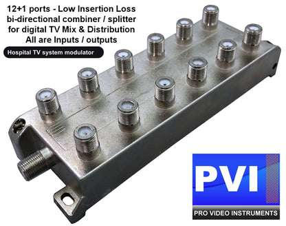 Hospital TV system modulator coaxial combiner splitter for digital TV channel distribution multi modulator combining