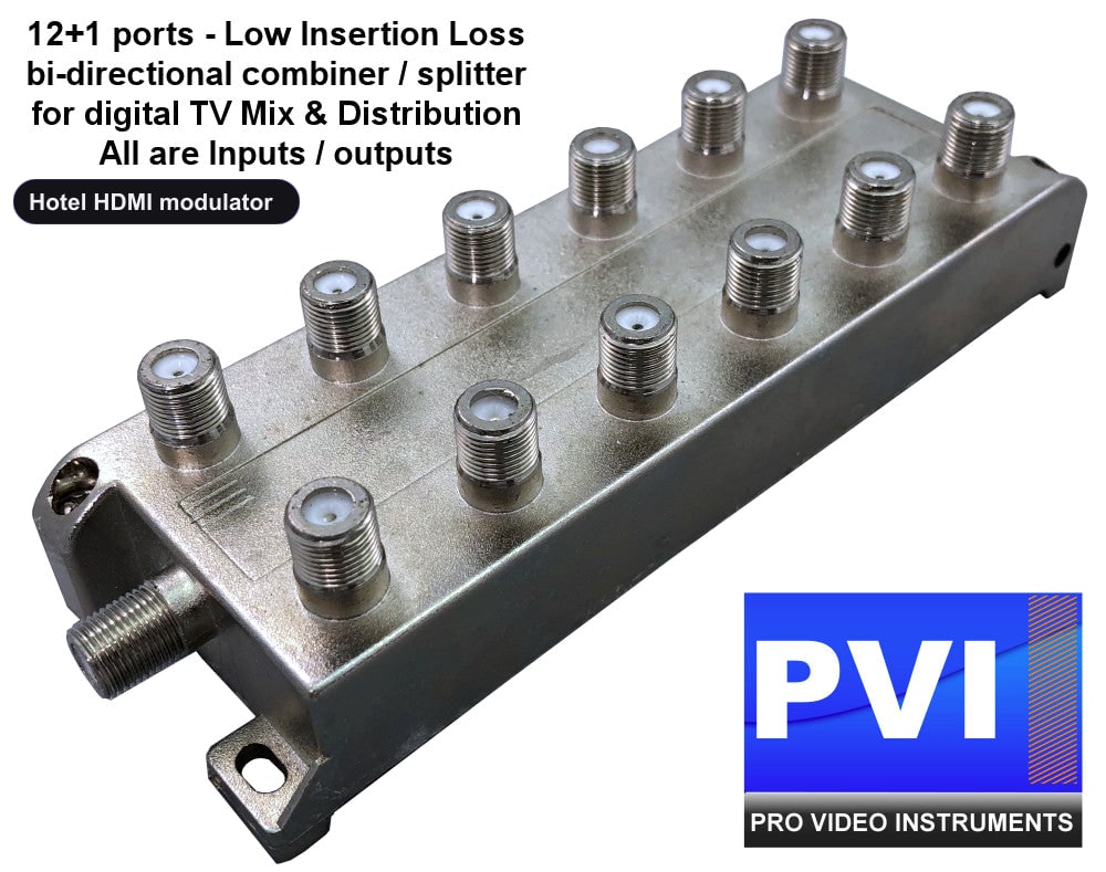 Hotel HDMI modulator coaxial combiner splitter for digital TV channel distribution multi modulator combining