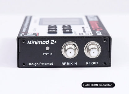 Hotel HDMI modulator coaxial RF output connector for TV distribution