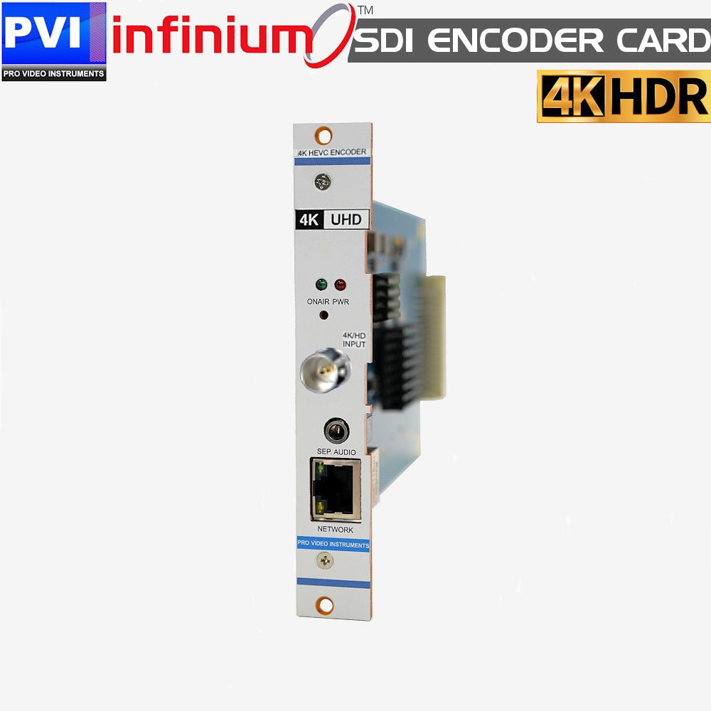 INFINIUM 4K SDI encoder card hardware for live IP streaming IPTV
