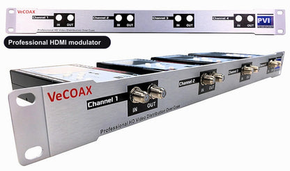 Professional HDMI modulator rack mount 4 channels in single 1RU panel