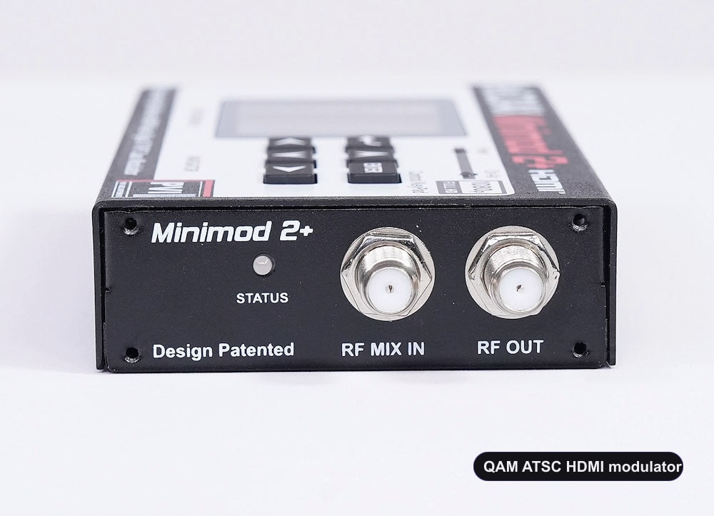 QAM ATSC HDMI modulator coaxial RF output connector for TV distribution