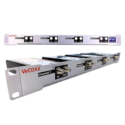 1RU 19 inch rack mount panel for VeCOAX MINIMOD HDMI modulators front-panel access
