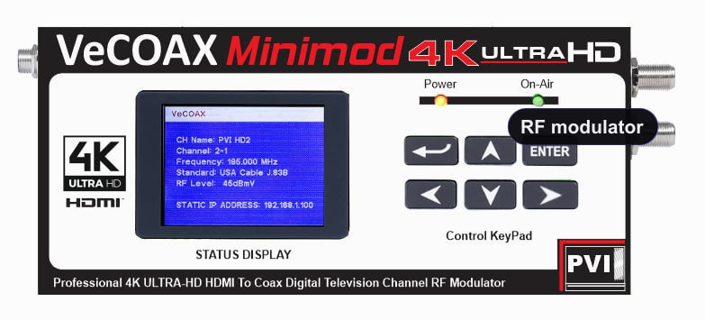 MINIMOD-4K upgrade - full 4K RF modulator over coax