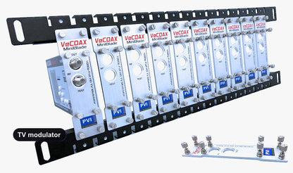 TV modulator blade rack kit mount 10 or more units in single rack space