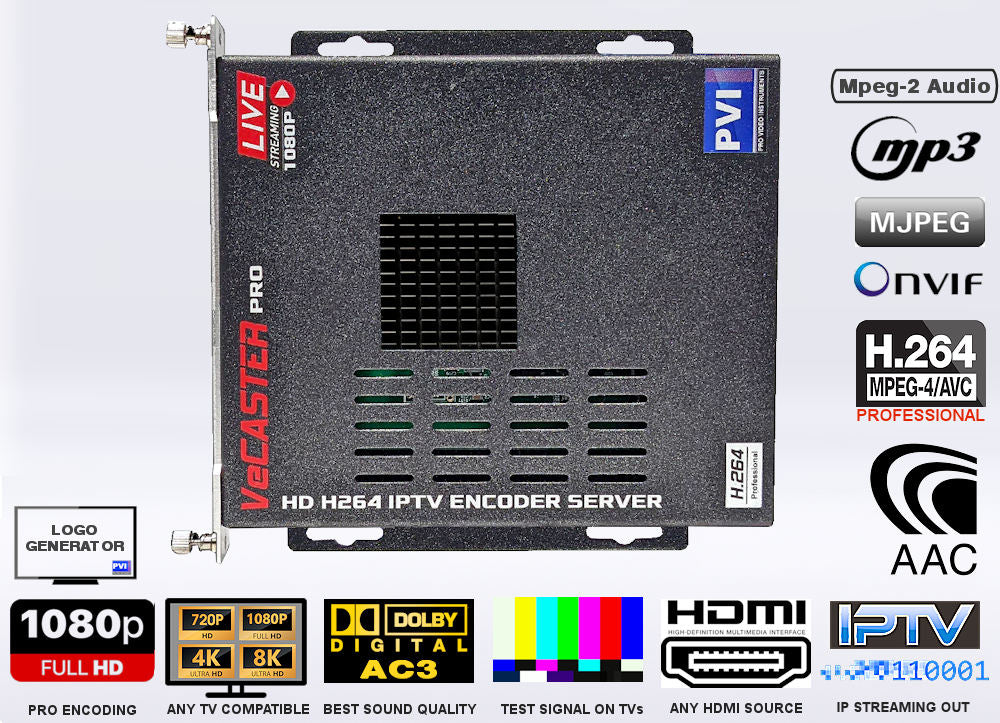 VeCASTER HD H.264 HDMI IPTV streaming encoder hardware unit