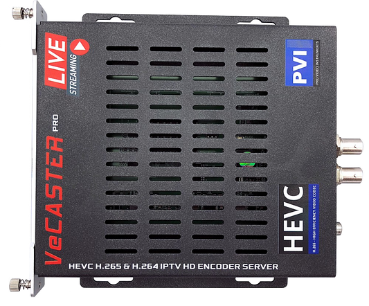 VeCASTER HD SDI HEVC IPTV encoder, professional 3G-SDI H.265 live streaming encoder by Pro Video Instruments