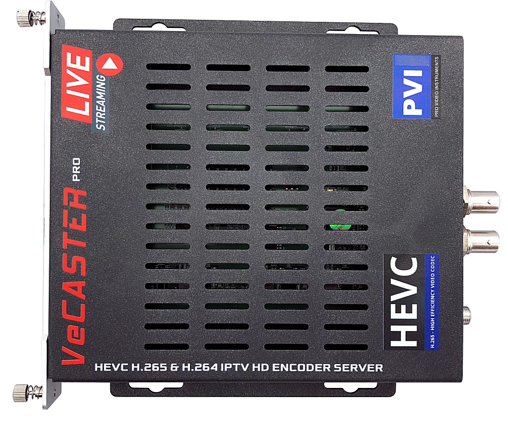 VeCASTER HD SDI HEVC IPTV streaming encoder unit with 3G-SDI input