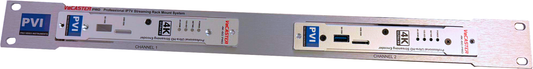 VeCASTER RACK-PLATE-KIT 1RU rack plate holding VeCASTER IP streaming encoders by Pro Video Instruments