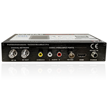 VeCOAX MICROMOD-3 SDI — rear connections SDI HDMI AV composite RCA audio and coax output