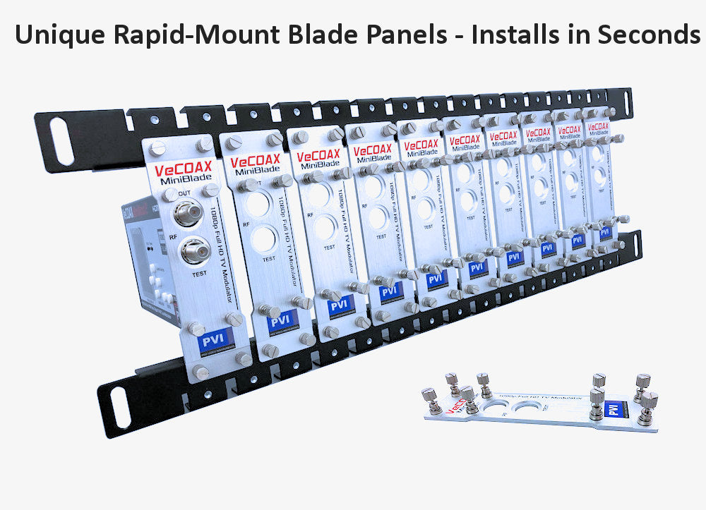 VeCOAX MINI BLADE Modular — modular hd rf modulator for tv multichannel with hdmi inputs