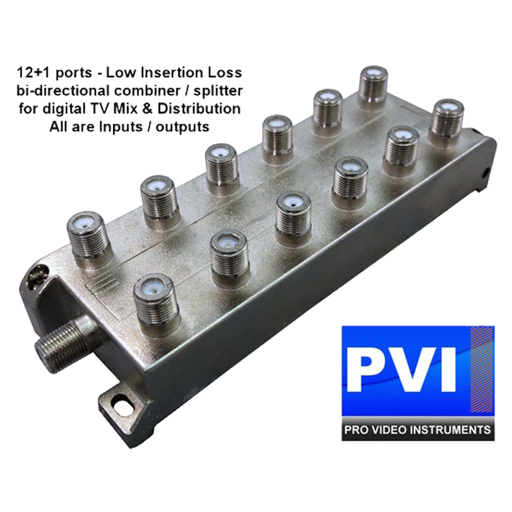 VeCOAX MINI BLADE Modular — Coax combiner splitter 13-port bidirectional TV coax mixer for HDMI modulators