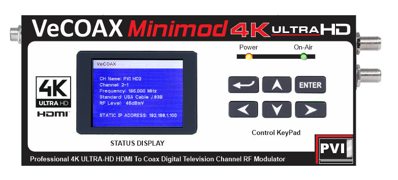 VeCOAX MINI BLADE Modular — VeCOAX MINIMOD 4K Ultra-HD HDMI RF modulator over coax
