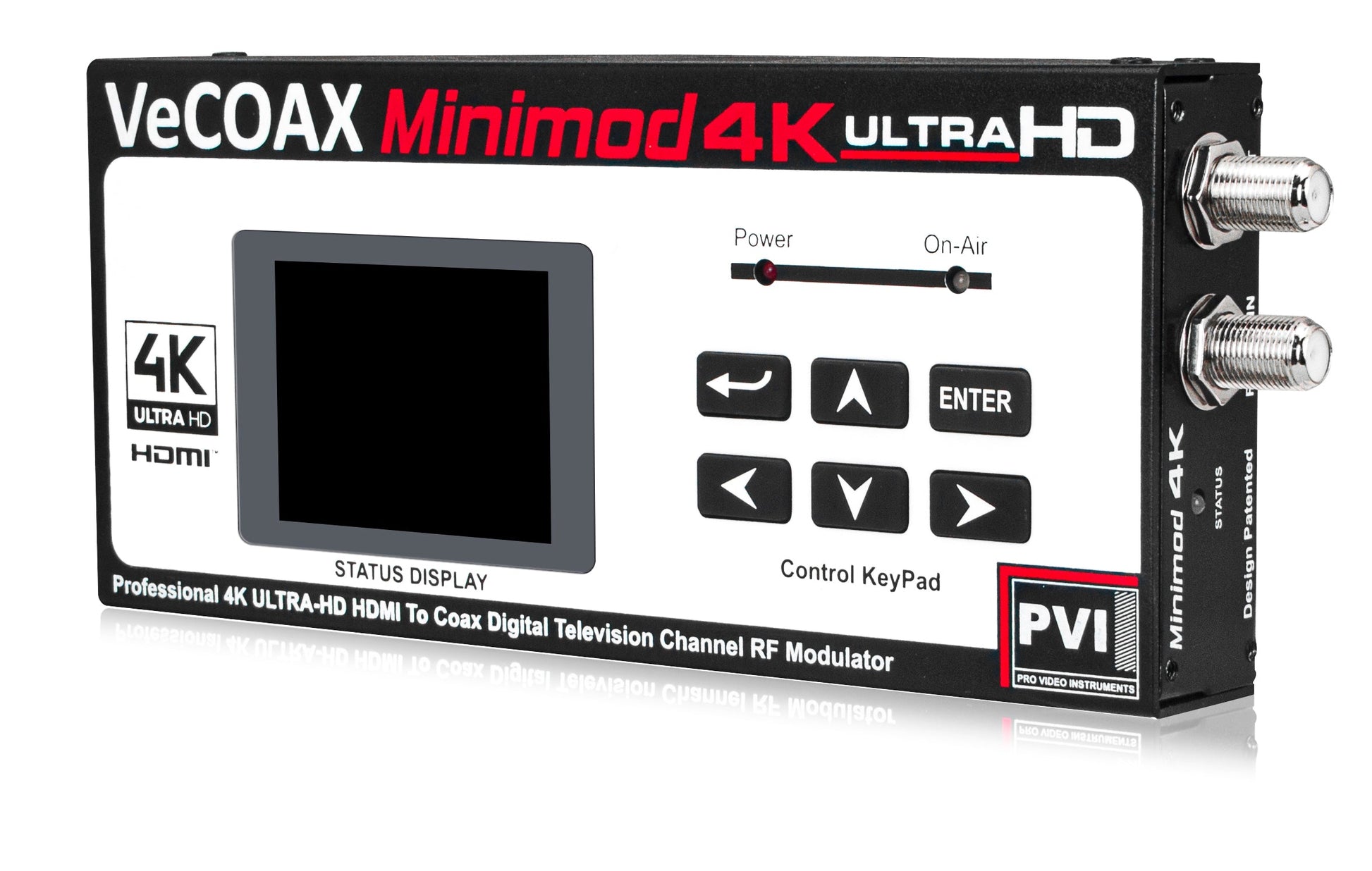 4K UHD HDMI to RF modulator over coax by Pro Video Instruments