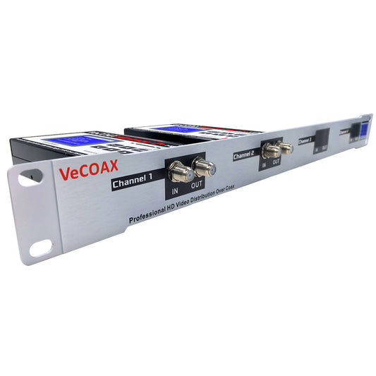 VeCOAX RACK-2 two channel HDMI RF modulator system over coax