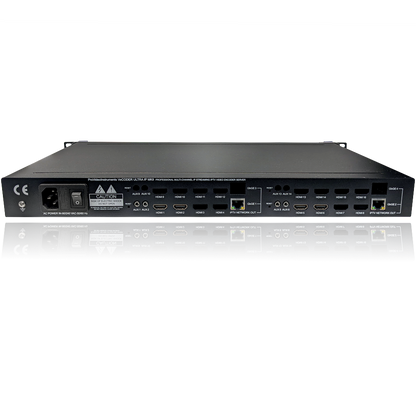 VeCODER ULTRA 4K 4-channel HDMI IPTV encoder rear input panel
