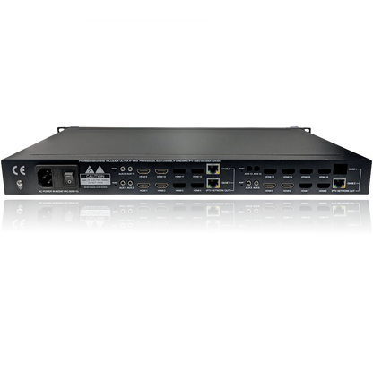 VeCODER ULTRA 4K 6-channel HDMI IPTV encoder rear input panel
