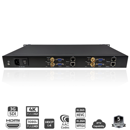 VePLAYER ULTRA-4 RACK four-channel decoder rear connection detail