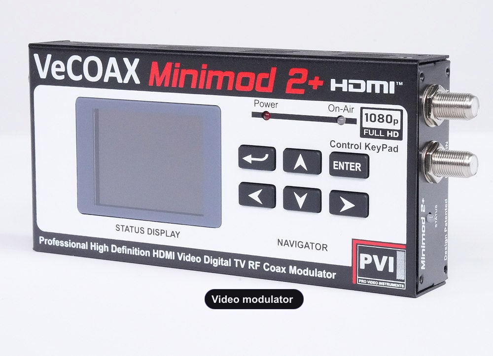 Video modulator professional build quality right side ventilation
